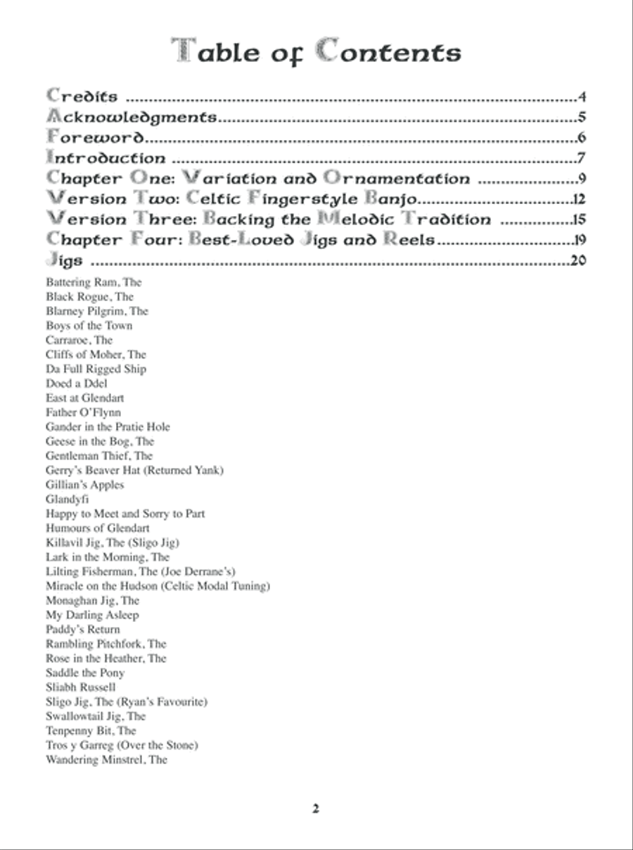 Easy Irish and Celtic Session Tunes For 5-String Banjo: Best-Loved Jigs and Reels image number null