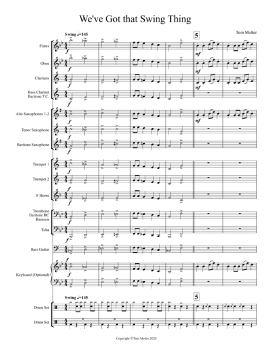 We've Got that Swing Thing Concert Band scores gallery preview page 2