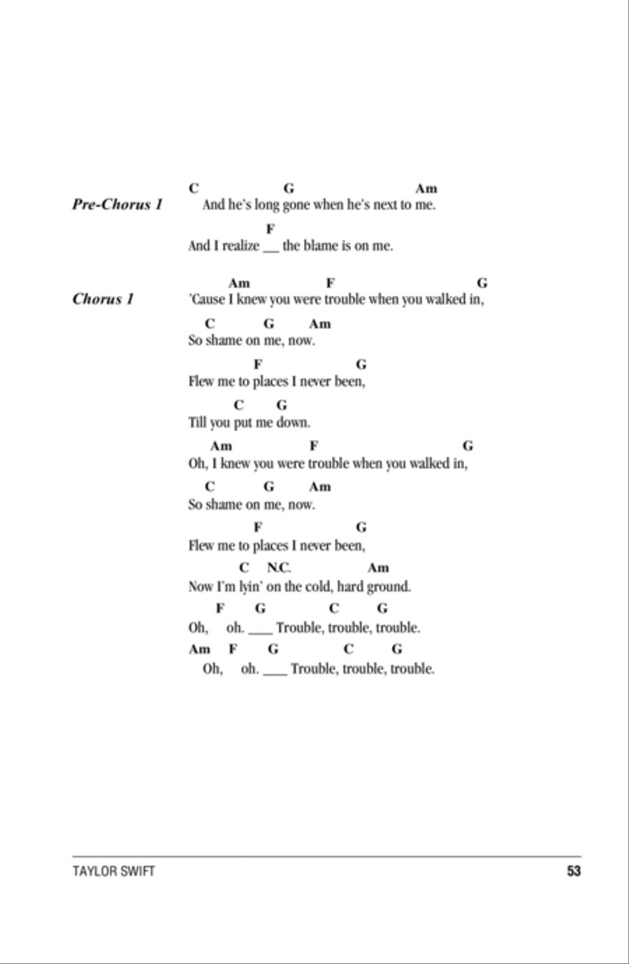 I Knew You Were Trouble Acoustic Guitar scores gallery preview page 2