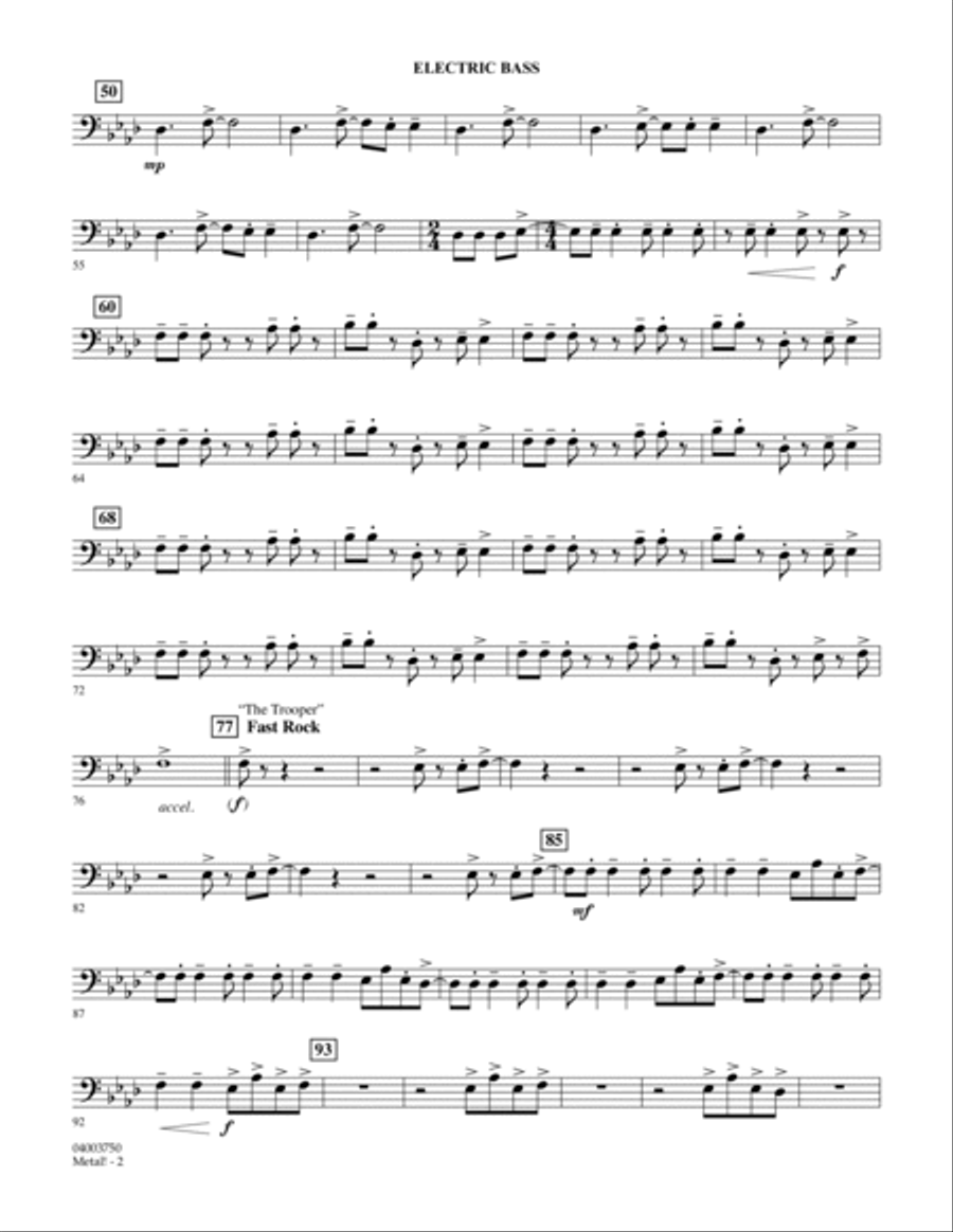 Metal! - Electric Bass Concert Band scores gallery preview page 2