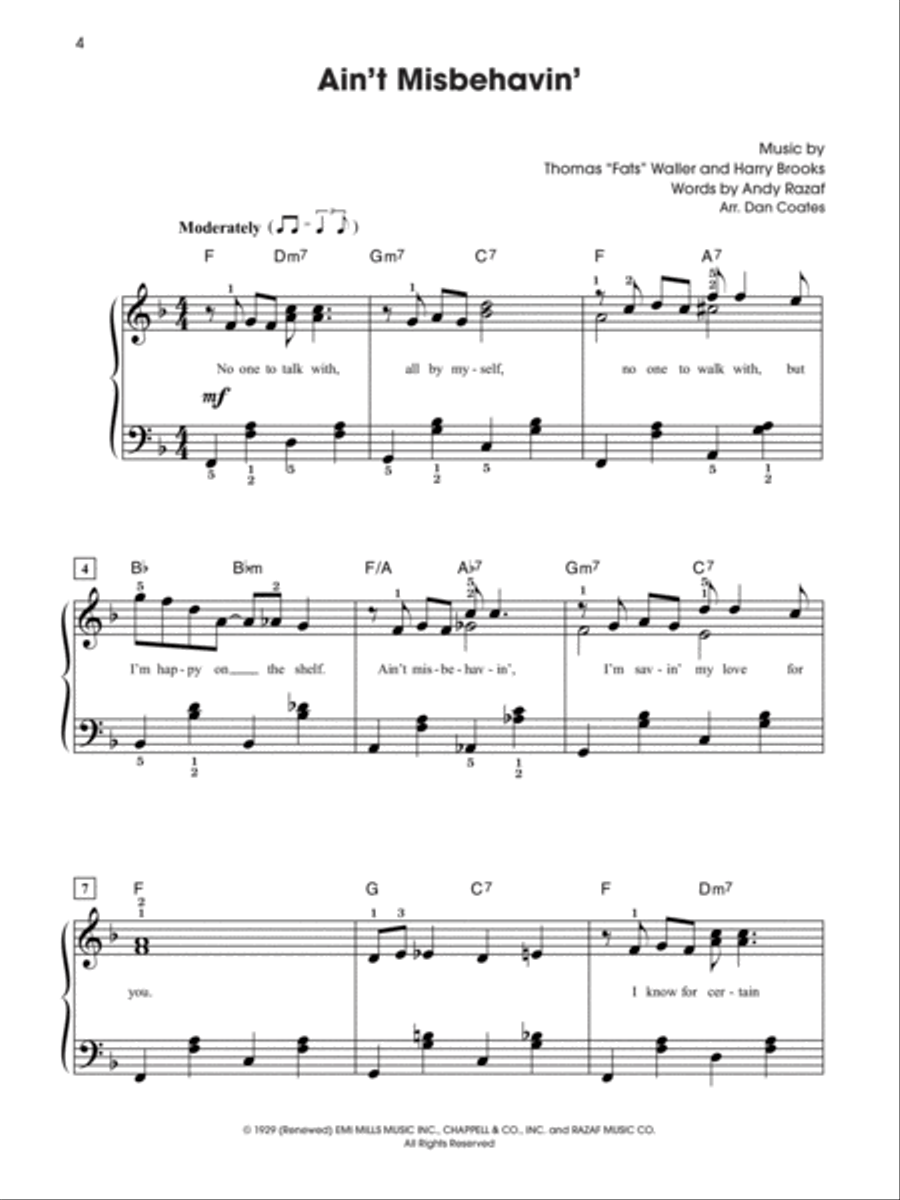 The Giant Book of Standards Sheet Music Easy Piano scores gallery preview page 5
