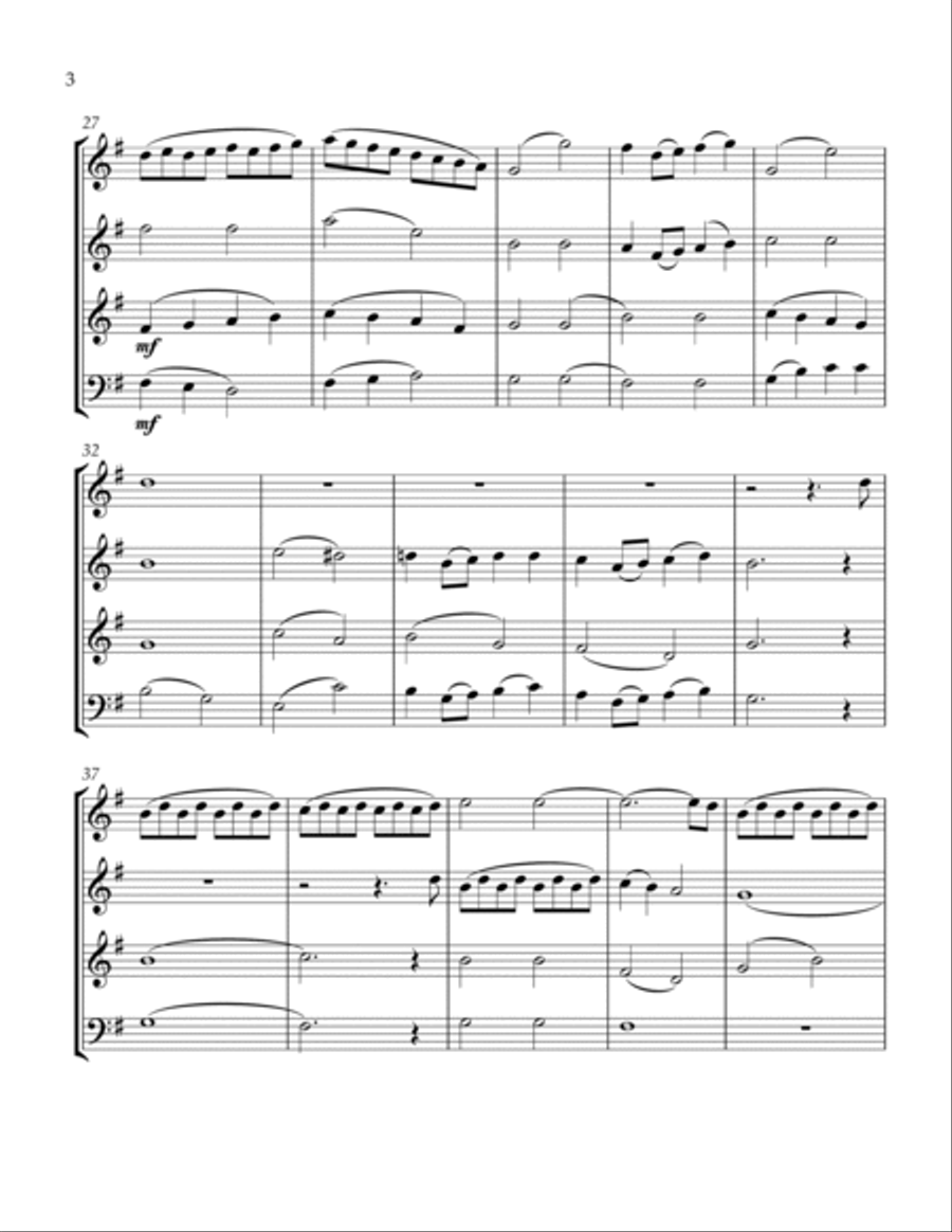 Over The Rainbow (from The Wizard Of Oz) String Quartet scores gallery preview page 4