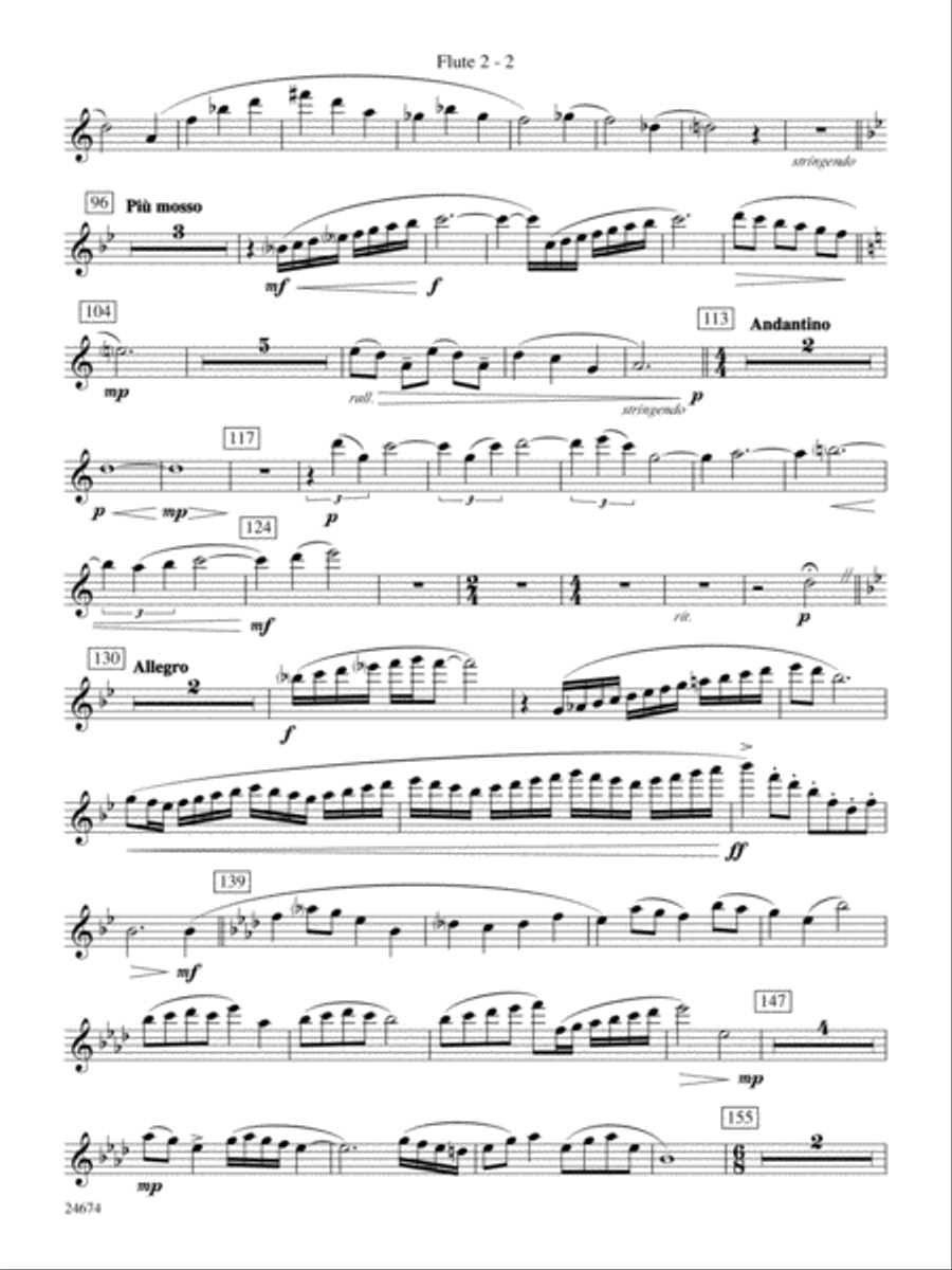Over Slope and Summit: 2nd Flute Concert Band scores gallery preview page 2