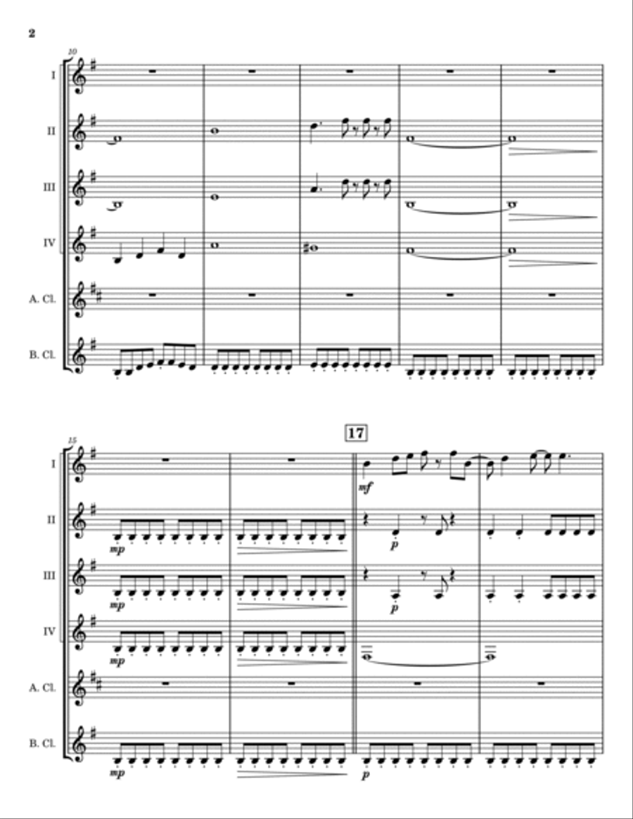White Wedding Clarinet Quintet scores gallery preview page 3