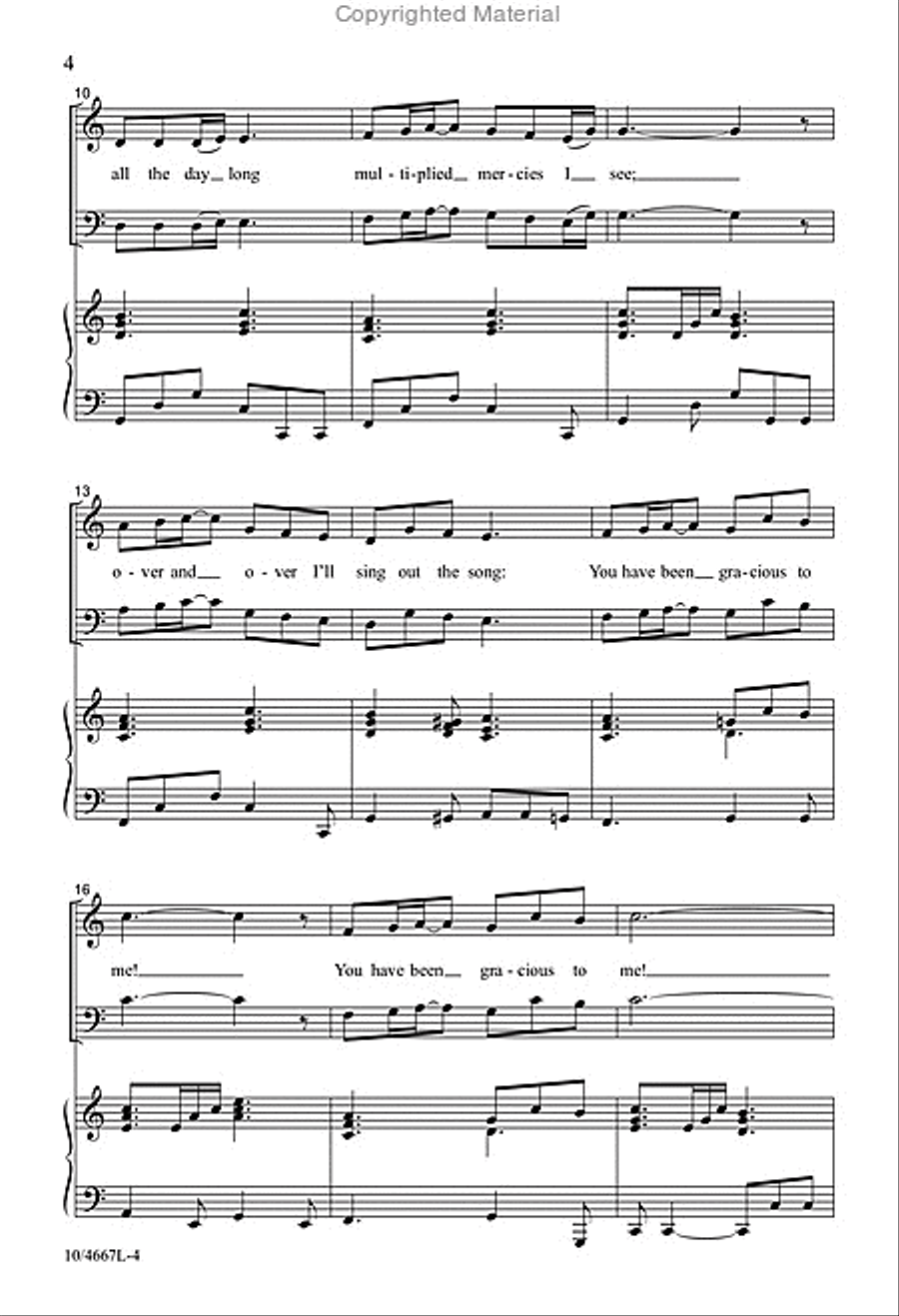 You Have Been Gracious to Me! 4-Part scores gallery preview page 3