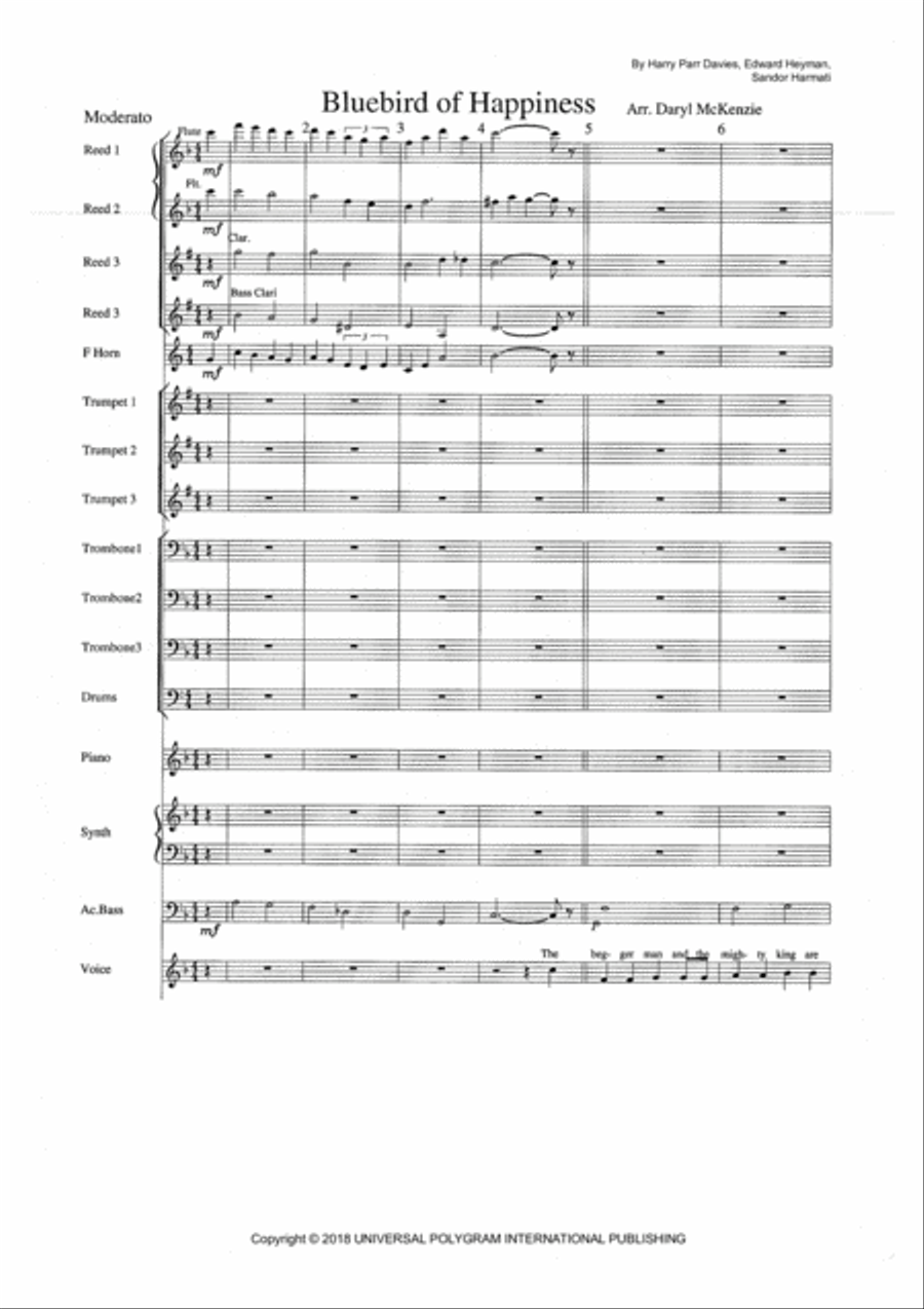 Bluebird Of Happiness Bluebird Of Happiness Jazz Ensemble scores gallery preview page 1
