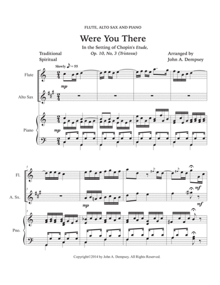 Were You There (Trio for Flute, Alto Sax and Piano) image number null