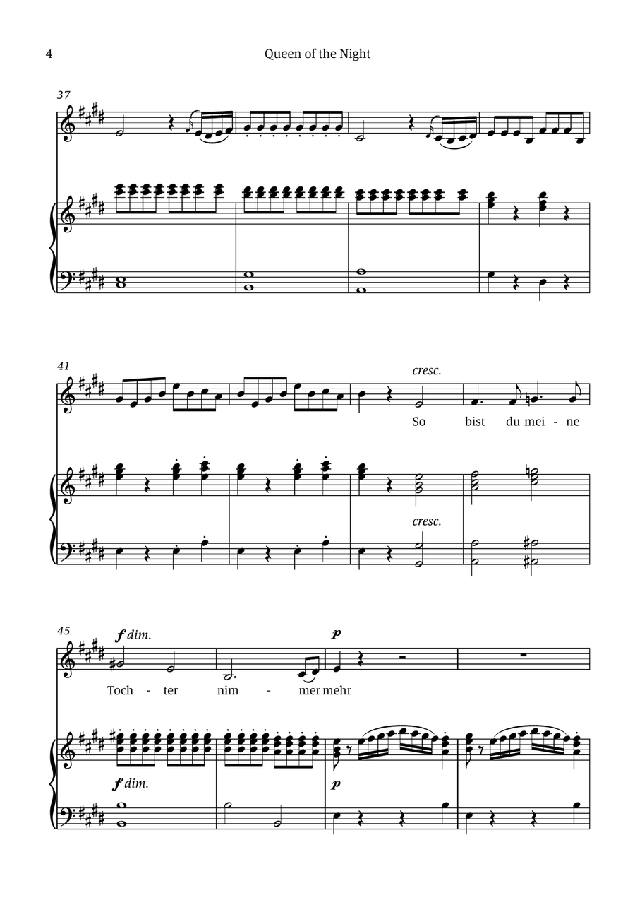 Queen of the Night (aria) - for ALTO in C# minor Chamber Music scores gallery preview page 4