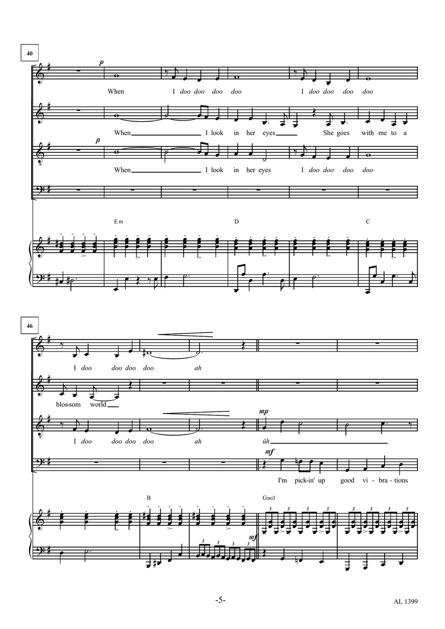 God Only Knows Choir scores gallery preview page 5