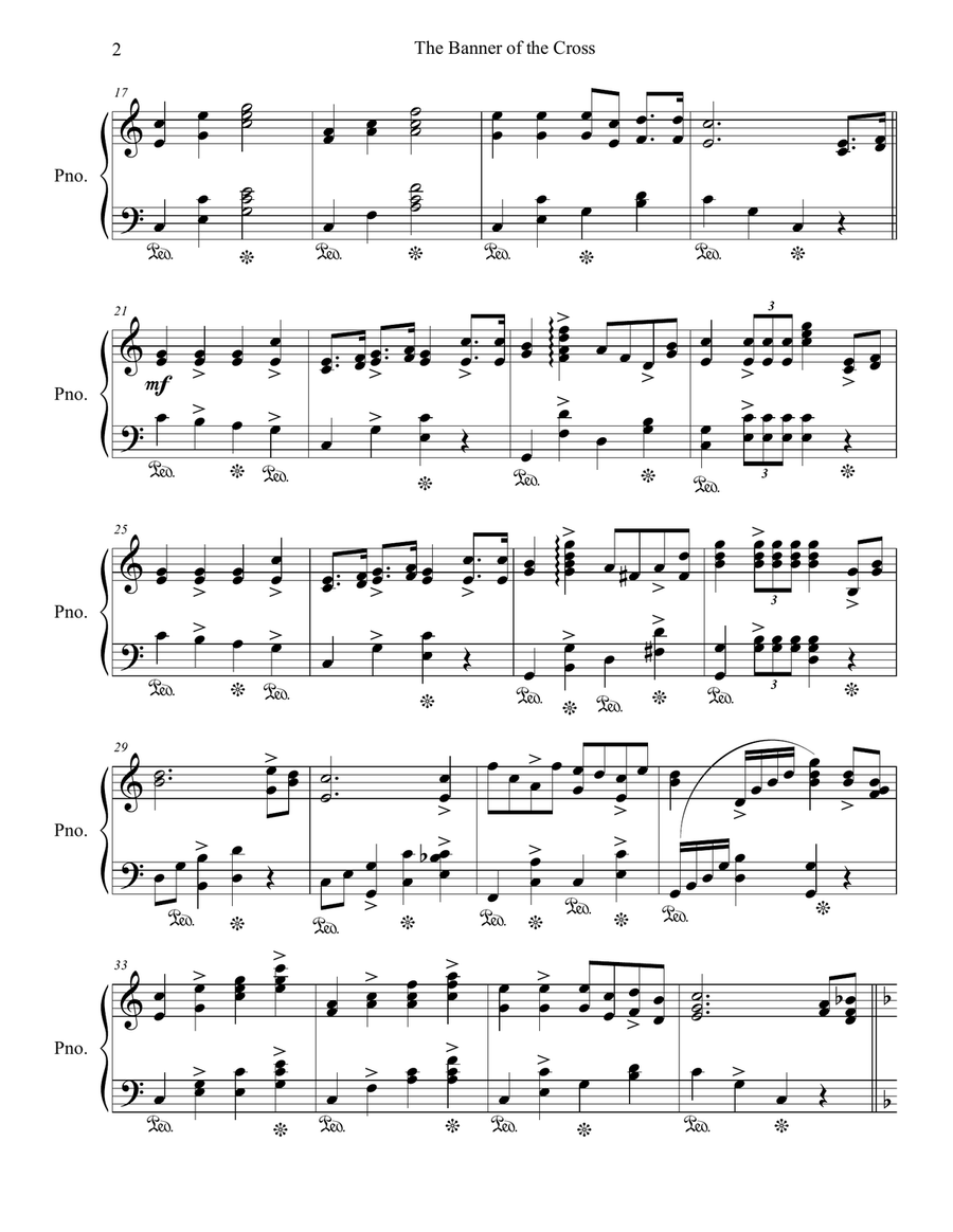 The Banner of the Cross The Banner of the Cross Piano Solo scores gallery preview page 3