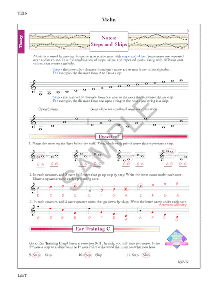 Basic Music Theory And History For Strings Workbook 1 - Teacher's Edition