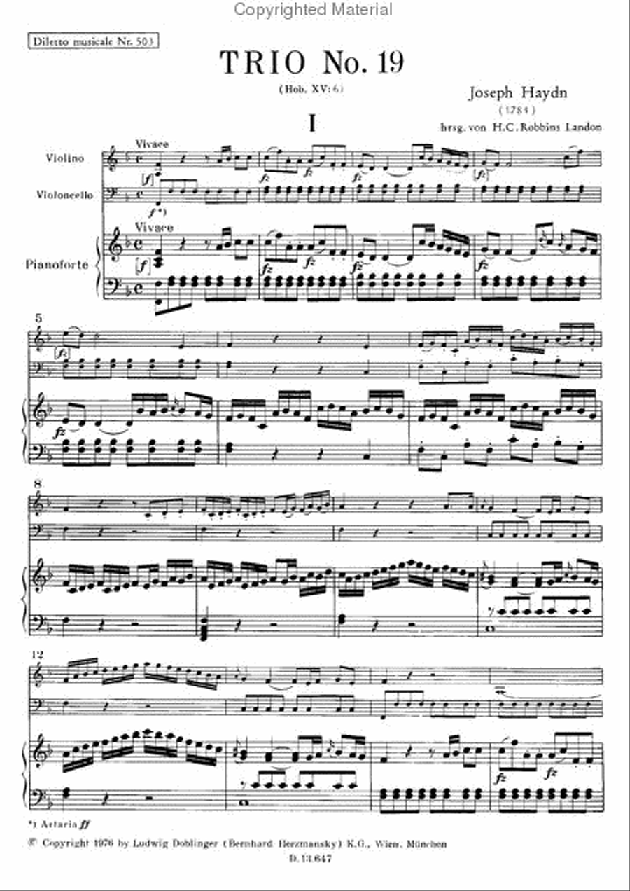 Klaviertrio Nr. 19 F-Dur Piano Trio scores gallery preview page 2