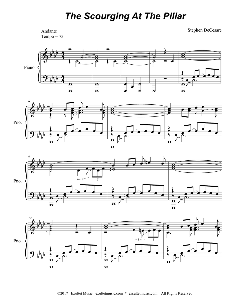 The Scourging At The Pillar Piano Solo scores gallery preview page 2