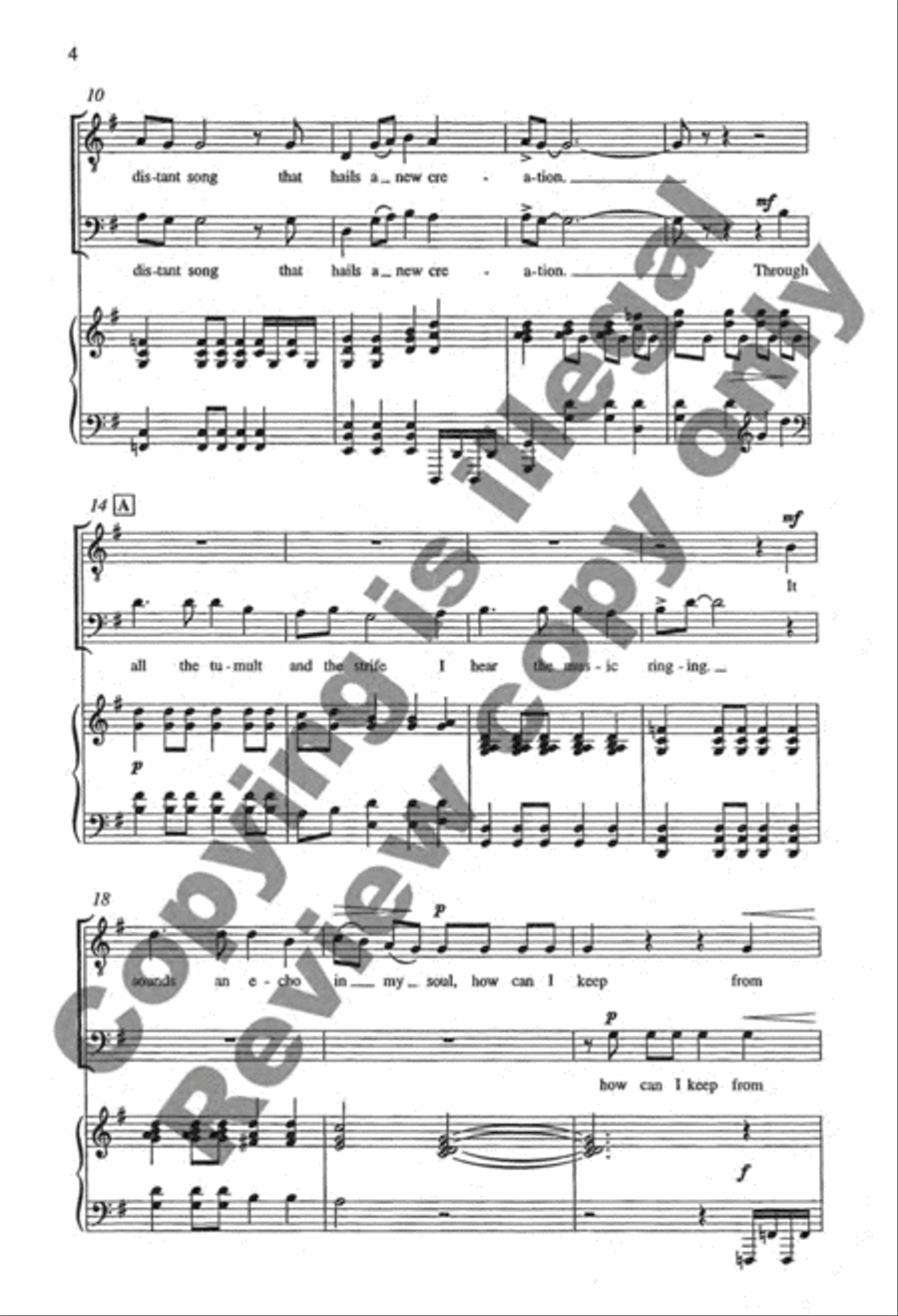 How Can I Keep from Singing? TTBB scores gallery preview page 3