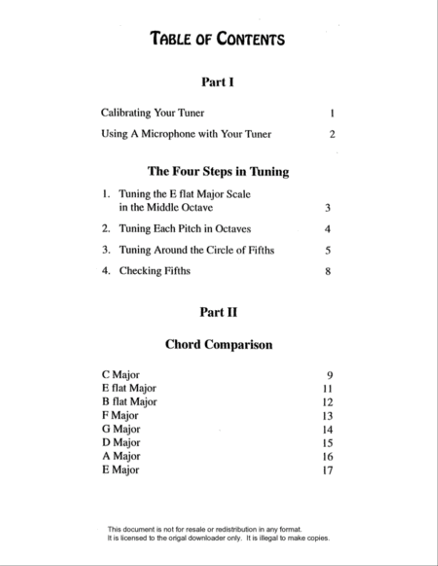 Tuning Your Lever Harp in Eb Celtic Harp scores gallery preview page 3