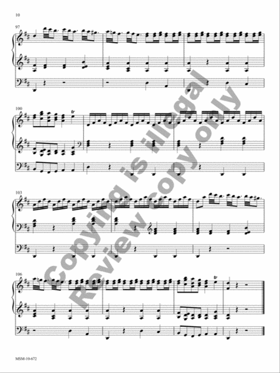 Overture from The Occasional Oratorio Organ scores gallery preview page 5