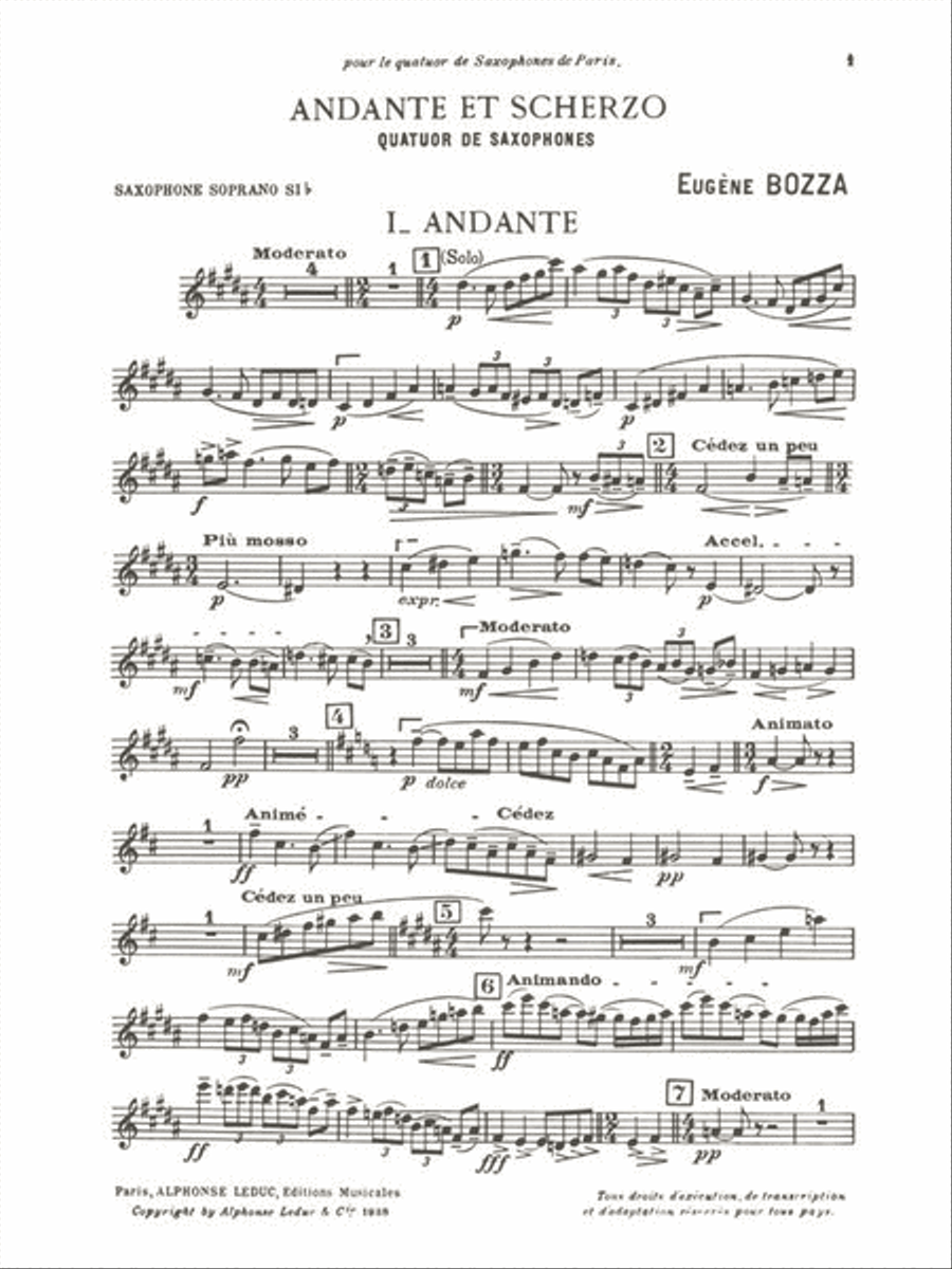 Andante and Scherzo Andante and Scherzo Saxophone scores gallery preview page 2