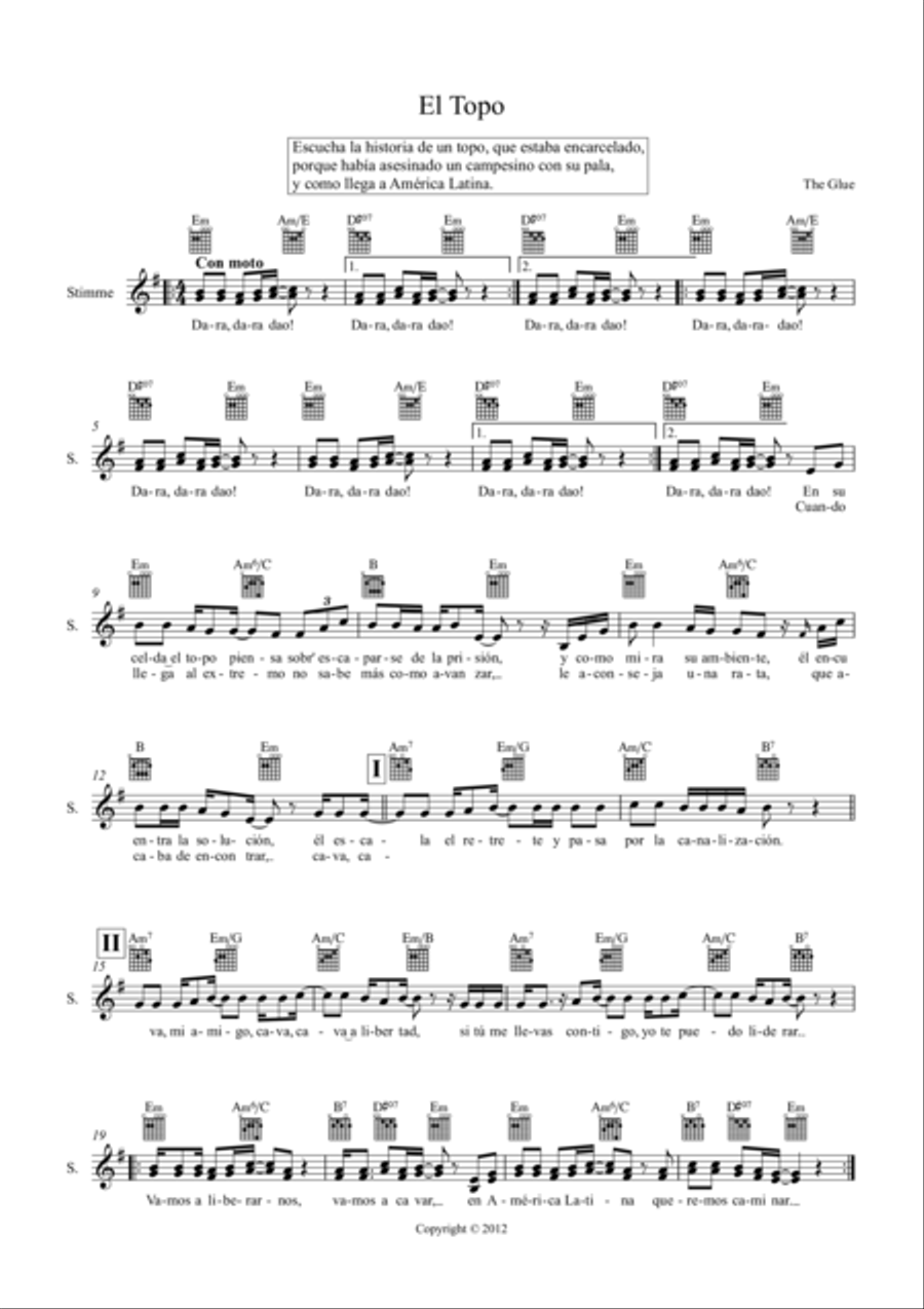 El Topo Voice Solo scores gallery preview page 1