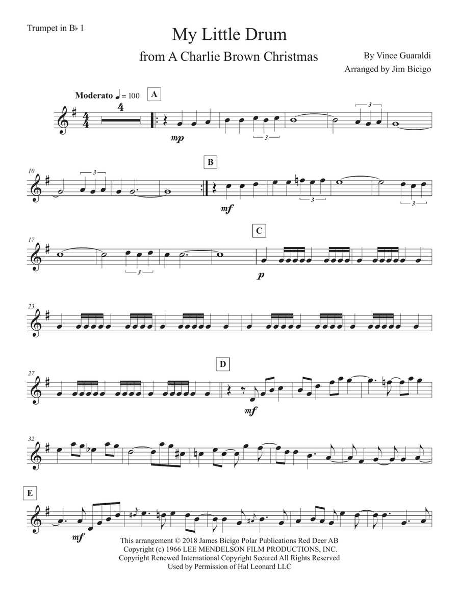 My Little Drum from A CHARLIE BROWN CHRISTMAS Percussion scores gallery preview page 6