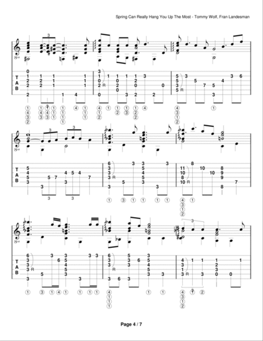 Spring Can Really Hang You Up The Most Guitar Solo scores gallery preview page 4