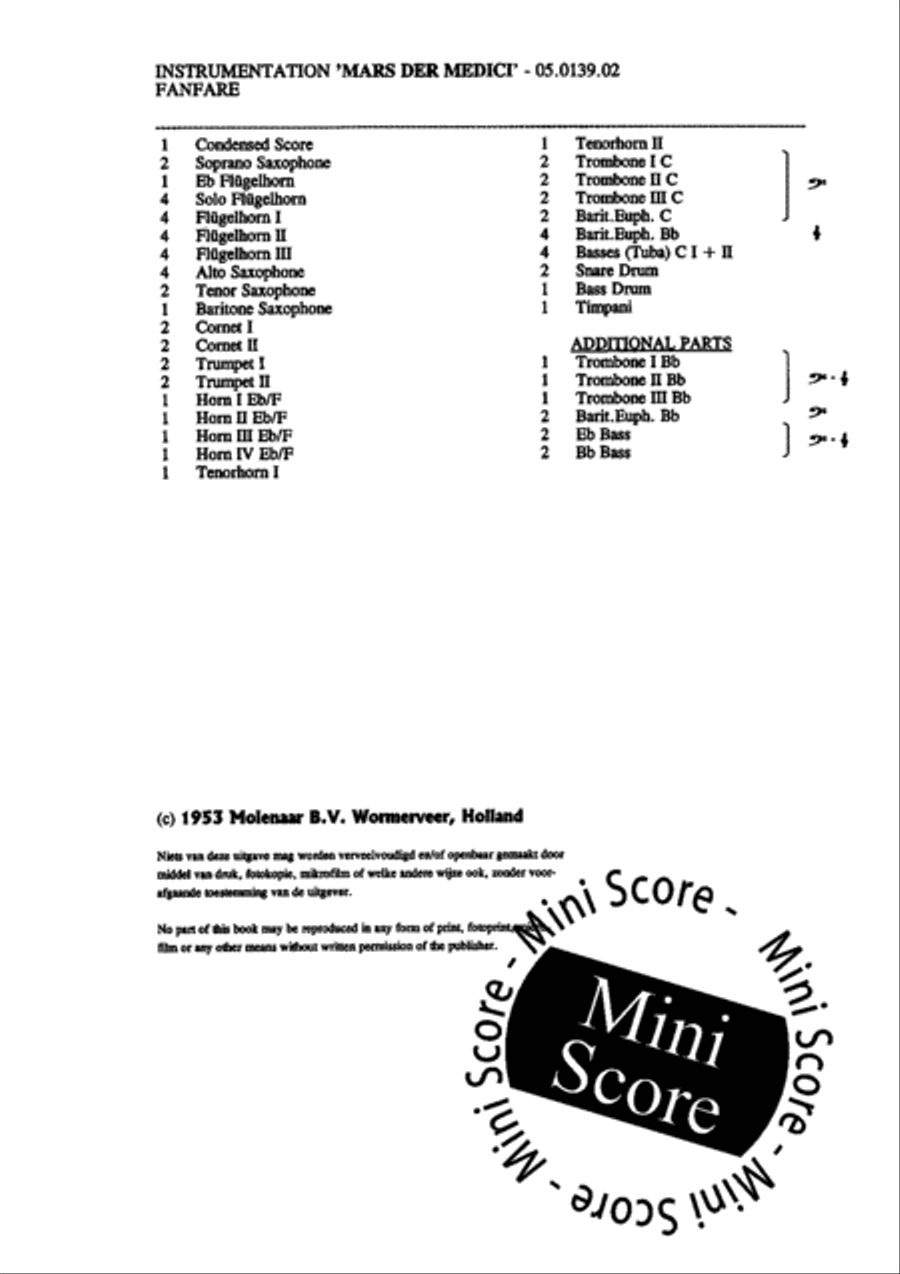 Mars Der Medici Fanfare Band scores gallery preview page 4