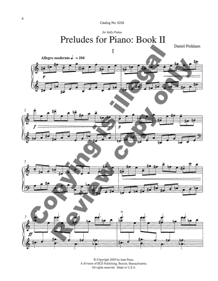 Preludes for Piano, Book II