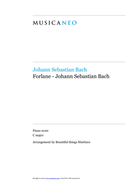 Forlane-Johann Sebastian Bach