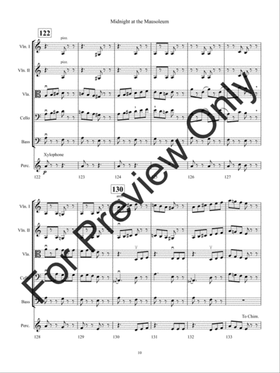 Midnight at the Mausoleum (Score) String Orchestra scores gallery preview page 13
