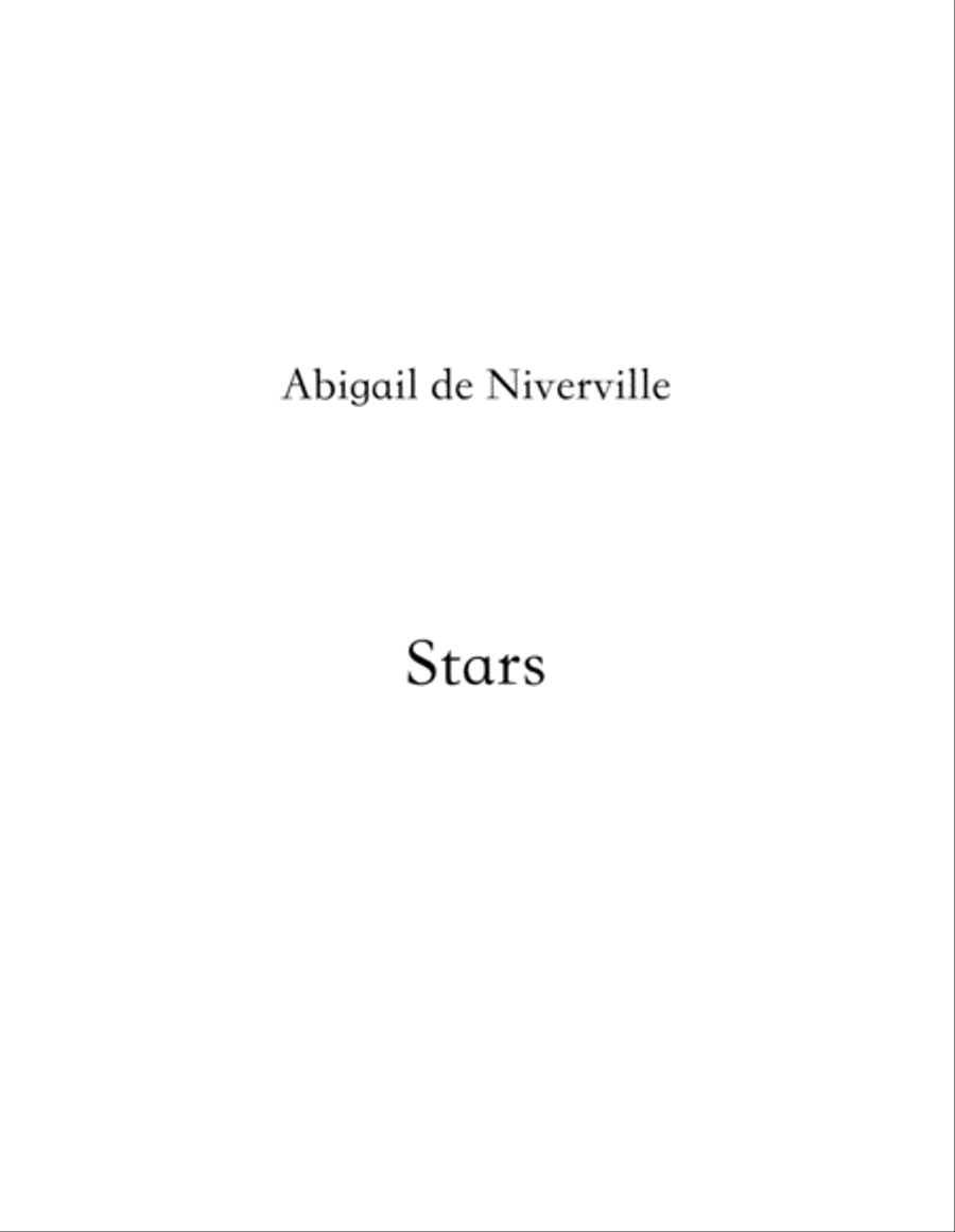 Stars (for Soprano and Piano) Soprano Voice scores gallery preview page 1