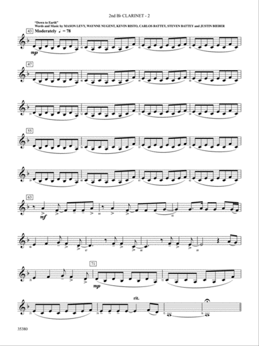 Baby!: 2nd B-flat Clarinet Concert Band scores gallery preview page 2