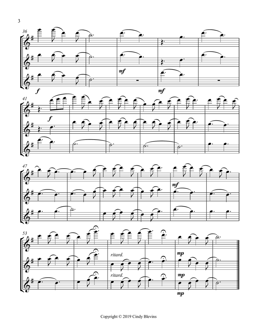 In Dulci Jubilo, for Flute Trio Flute Trio scores gallery preview page 4