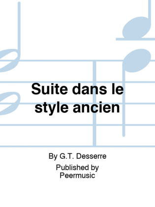 Book cover for Suite dans le style ancien