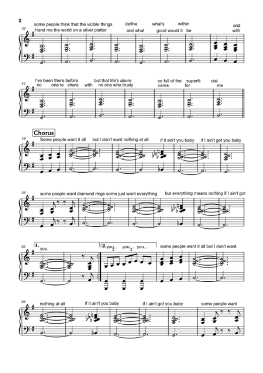 If I Ain't Got You Voice scores gallery preview page 2
