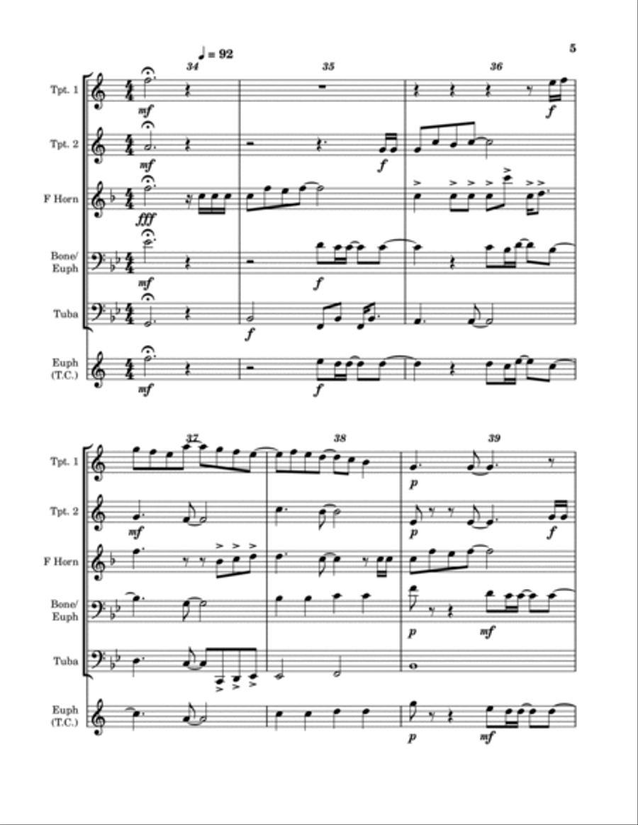 It's All Coming Back To Me Now Euphonium scores gallery preview page 5