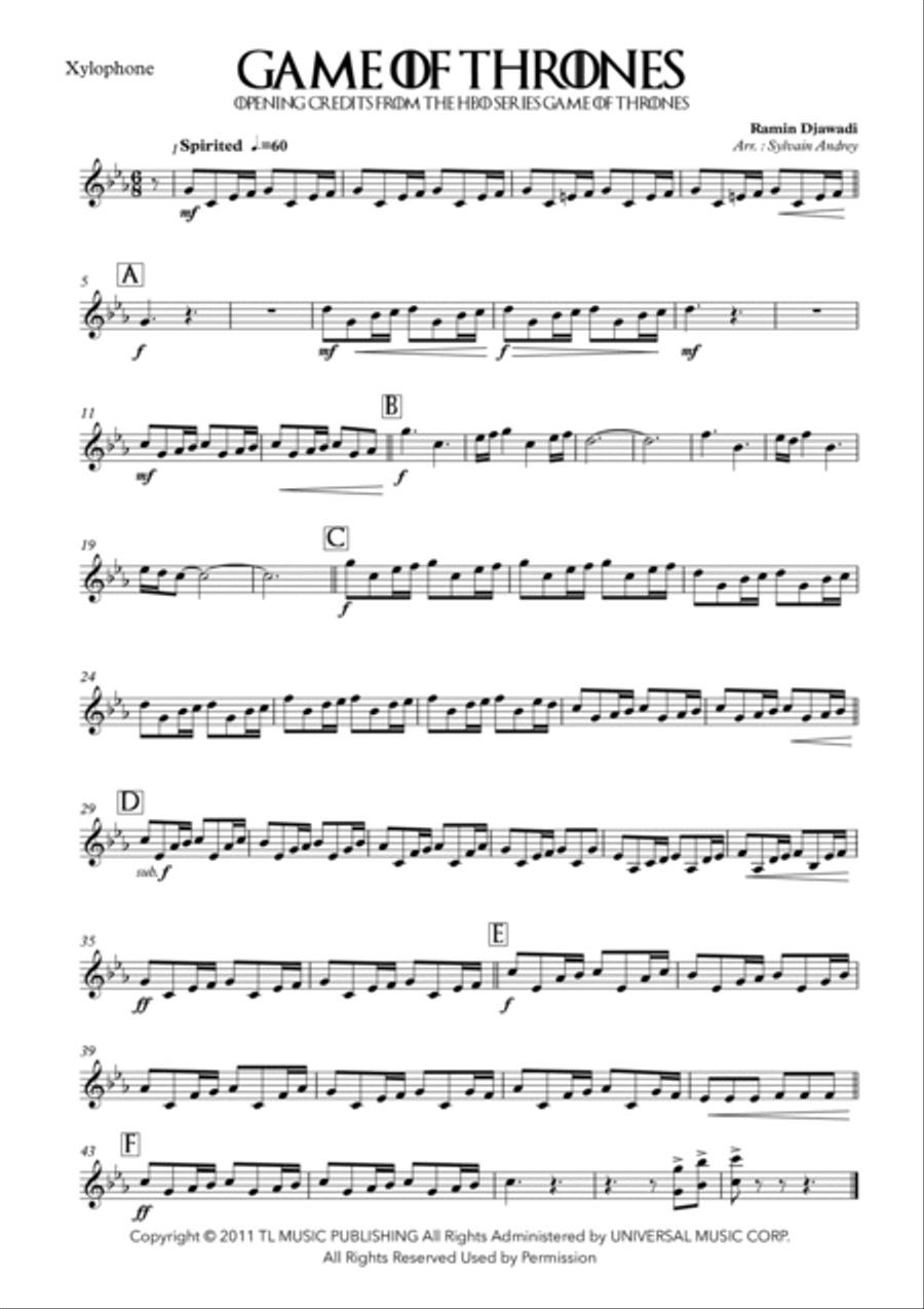 Game Of Thrones Chamber Music scores gallery preview page 6