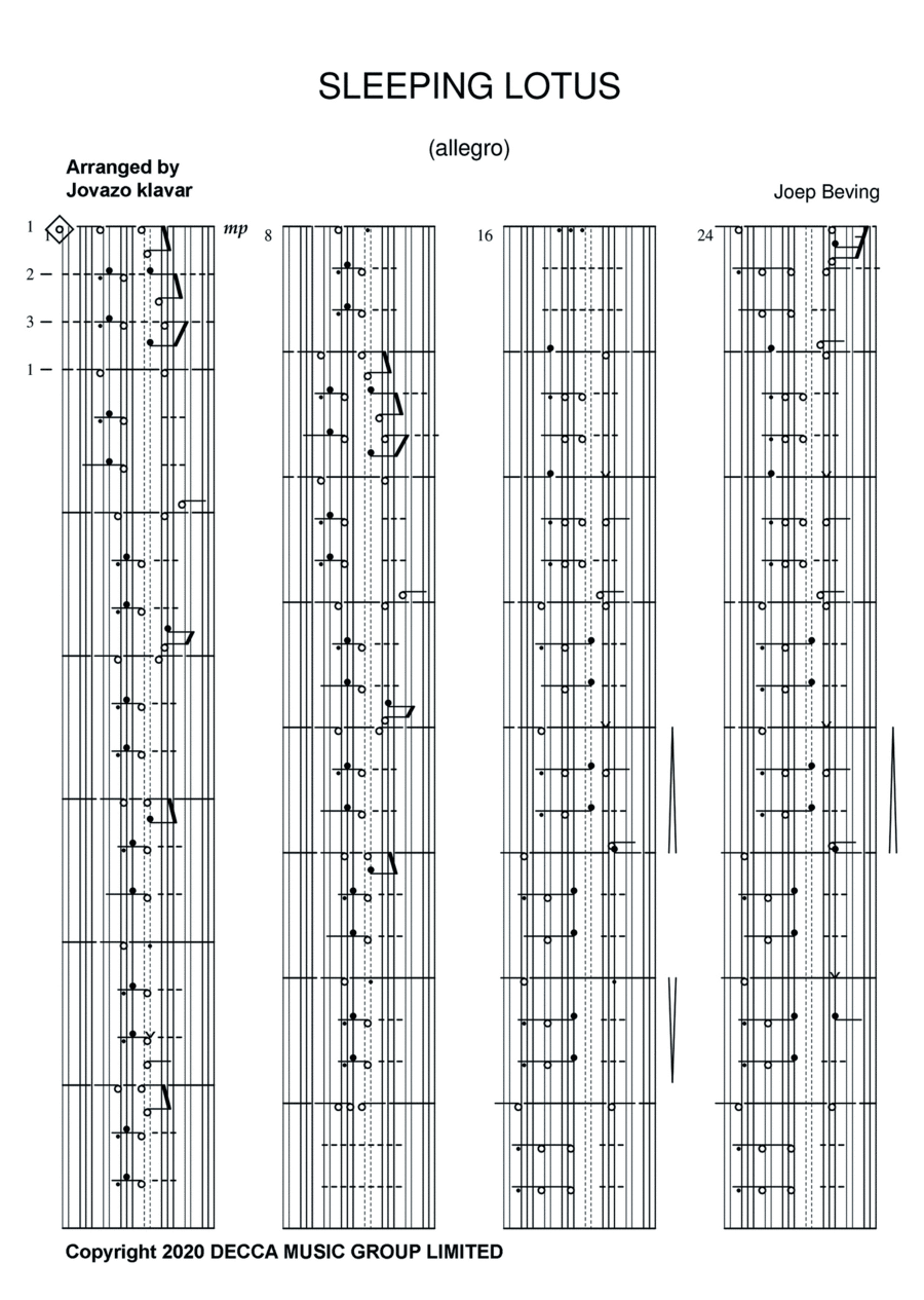 Sleeping Lotus Sleeping Lotus Piano Solo scores gallery preview page 1