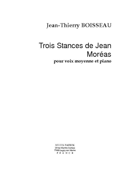Trois Stances de Jean Moreas