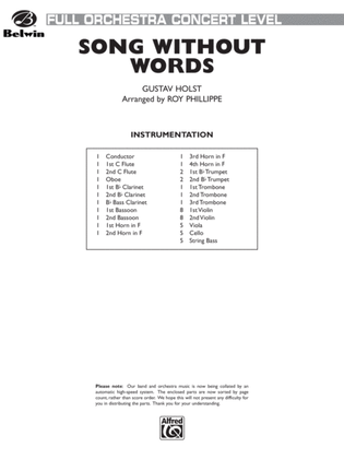 Song without Words: Score
