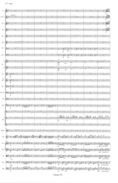 Klezmer 101 Orchestral version from Klezmer Concerto for Clarinet and Wind Orchestra - score