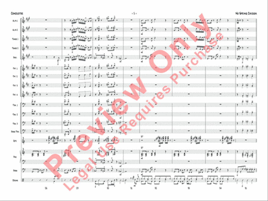 No Spring Chicken Jazz Ensemble scores gallery preview page 8