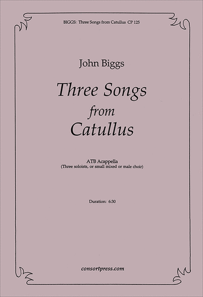 Three Songs from Catullus image number null