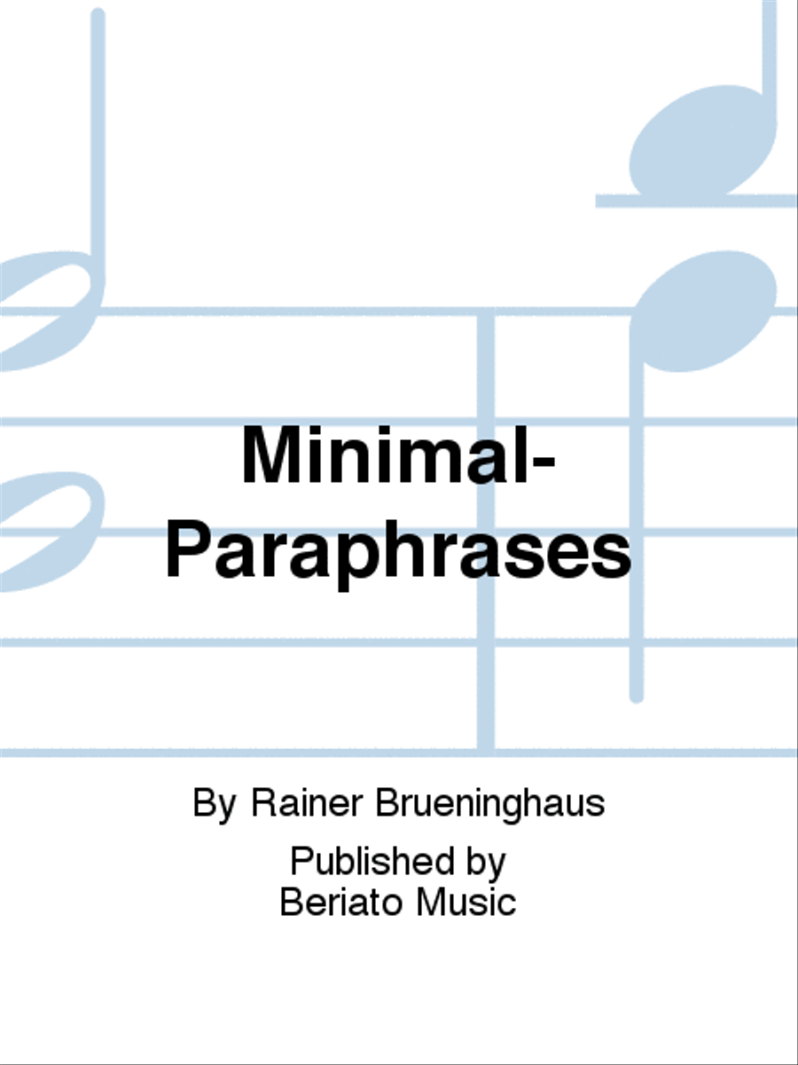 Minimal-Paraphrases Minimal-Paraphrases Clarinet scores gallery preview page 1