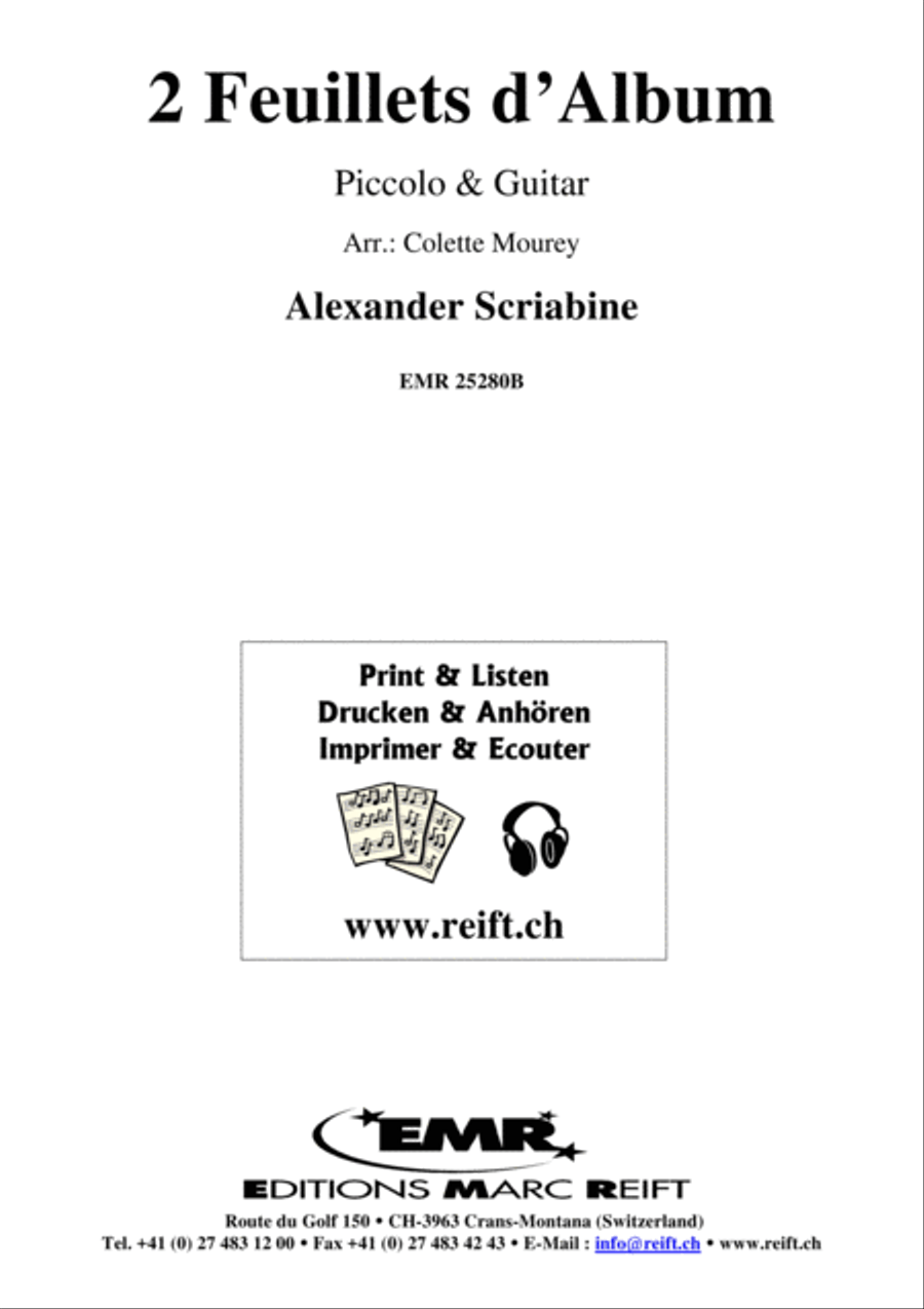 2 Feuillets d'Album 2 Feuillets d'Album Piccolo scores gallery preview page 2