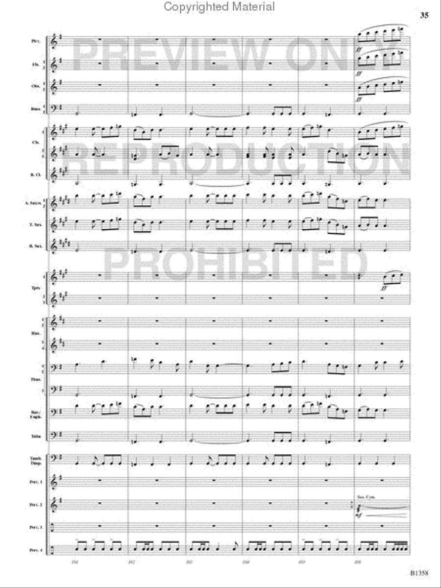 Three Celtic Dances Concert Band scores gallery preview page 34