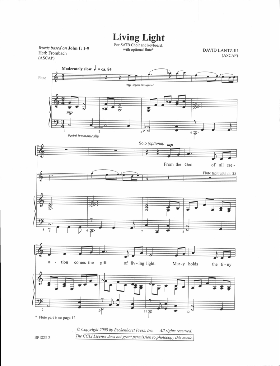 Living Light 4-Part scores gallery preview page 2