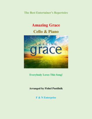 Book cover for "Amazing Grace"-Piano Background for Cello and Piano