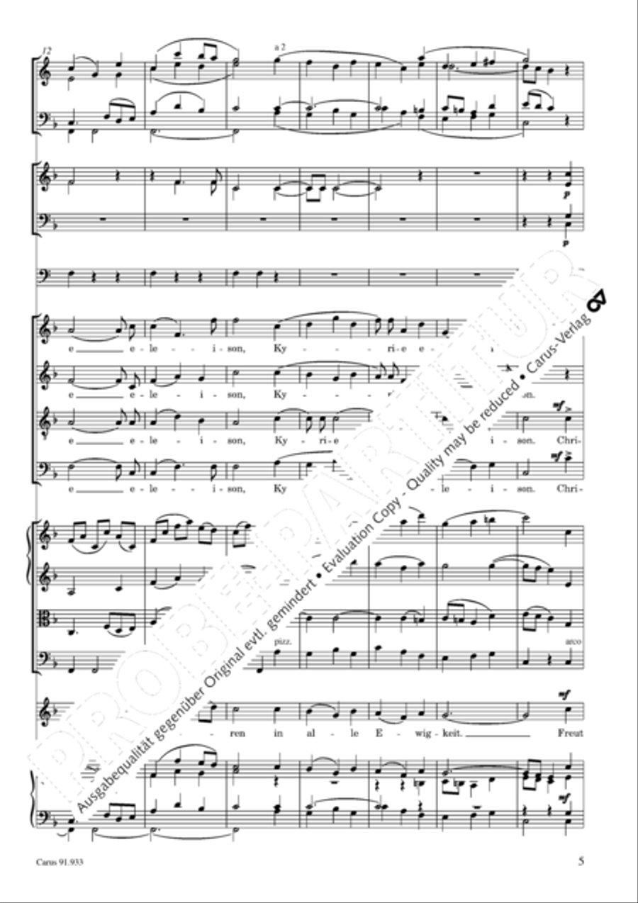 Missa carminum Missa carminum 4-Part scores gallery preview page 8