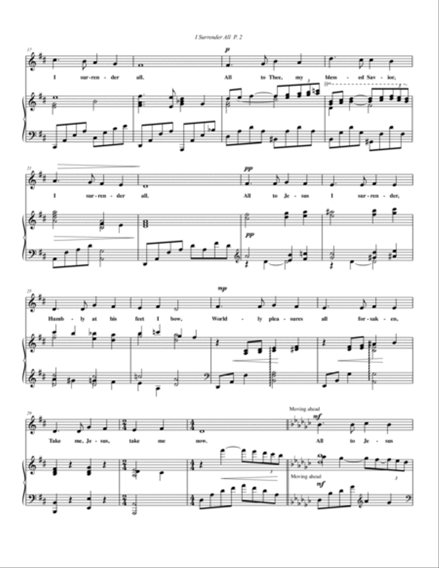 I Surrender All--Solo Vocal.pdf Voice scores gallery preview page 3
