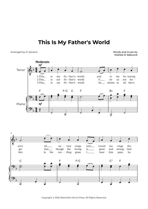This Is My Father's World (Key of F Major)