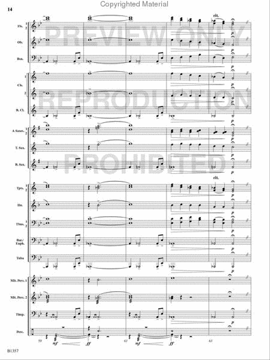 Rain Rain Concert Band scores gallery preview page 13